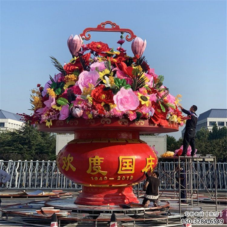 展示花籃雕塑，景觀雕塑，金屬花籃雕塑優(yōu)選
