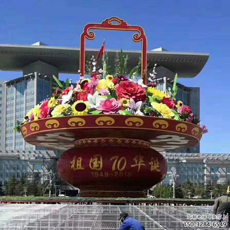 花籃雕塑精選，美陳雕塑，景觀花籃雕塑訂做