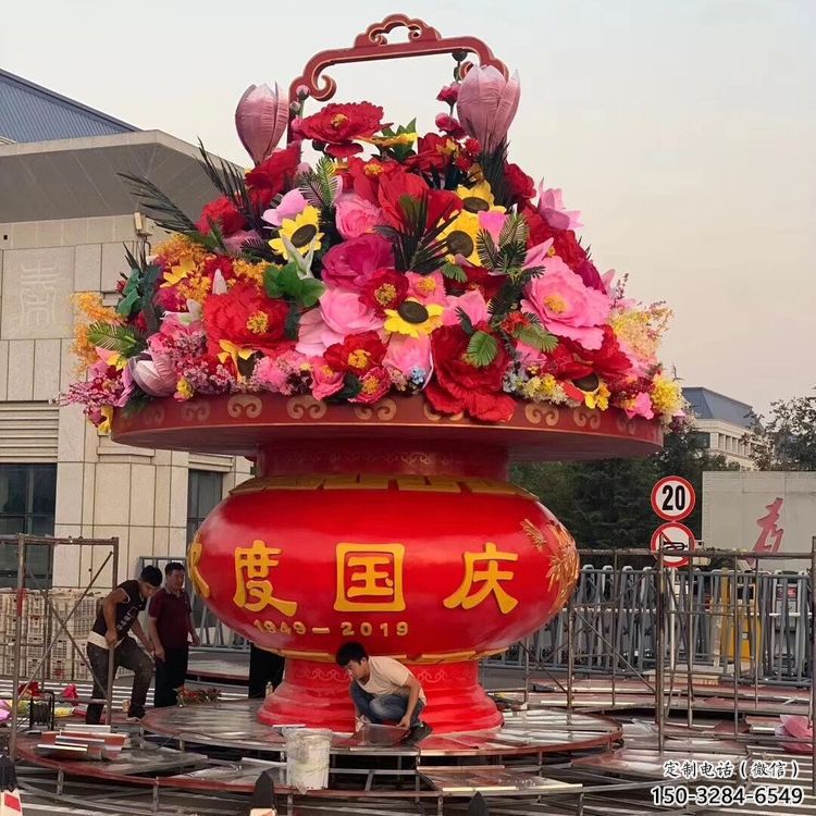軟裝花籃雕塑提供，金屬構(gòu)件，景區(qū)花籃雕塑優(yōu)價