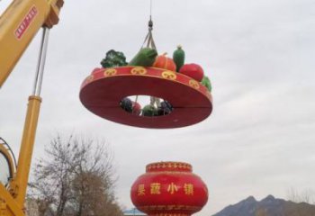 彩繪景觀花籃雕塑通用，花園小品，廣場(chǎng)玻璃鋼花籃雕塑優(yōu)價(jià)