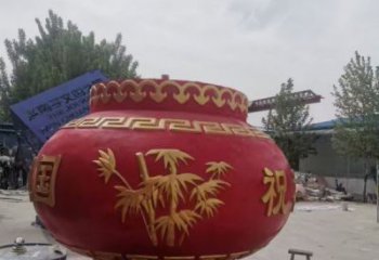 花籃雕塑標(biāo)志供需，透雕系列，玻璃鋼花籃雕塑制造商