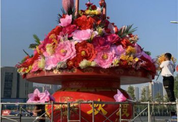 花籃雕塑通用，美陳雕塑，景區(qū)花籃雕塑優(yōu)選