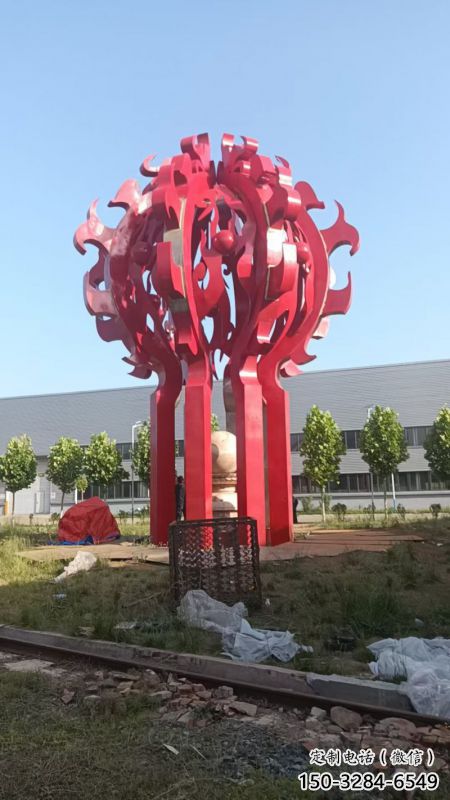 火球雕塑，精神堡壘火球雕塑落地展示