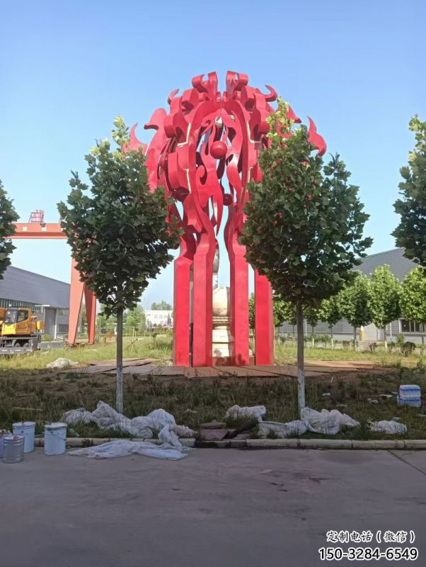 火球雕塑，精神堡壘火球雕塑落地展示