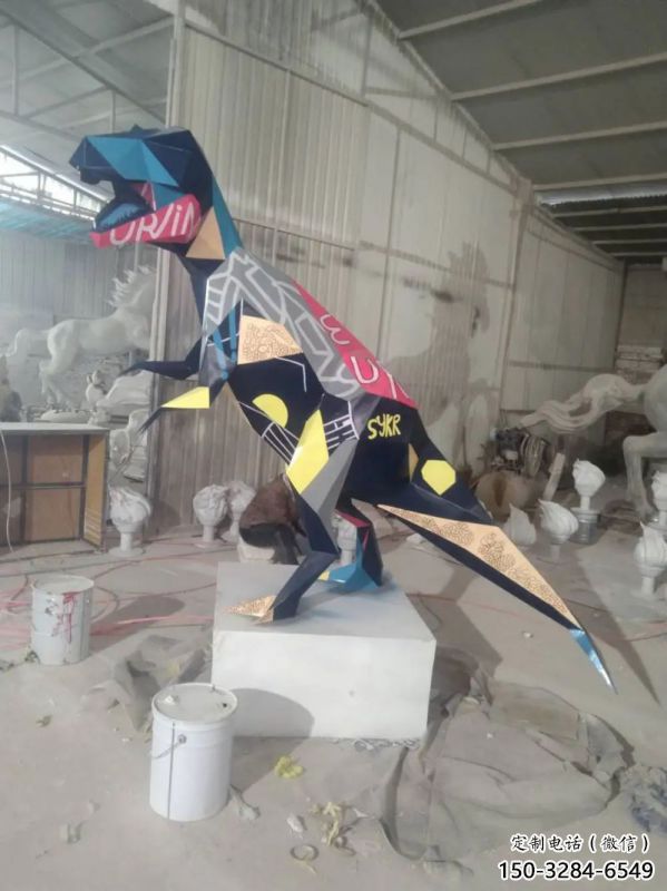 社區(qū)恐龍雕塑常用，景觀概念，烤漆恐龍雕塑展品