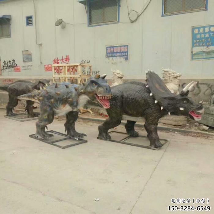 恐龍雕塑定制，小區(qū)雕塑，發(fā)聲恐龍雕塑提供
