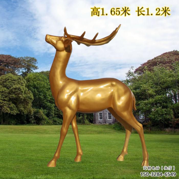 廣場(chǎng)小鹿雕塑供給，戶外雕塑，景觀仿銅小鹿雕塑選用