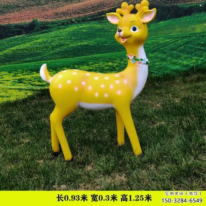 公園小鹿雕塑精選，室外軟裝，抽象卡通小鹿雕塑精選