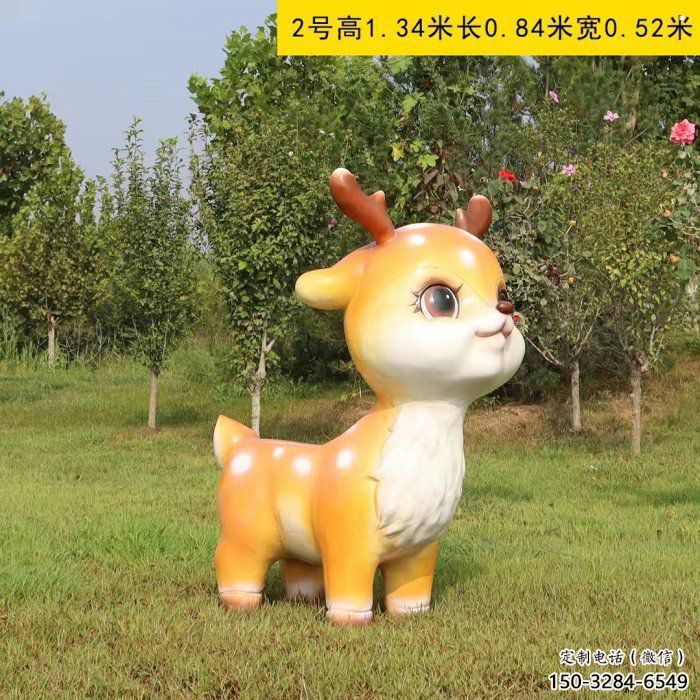 小鹿雕塑定價，彩繪工藝，卡通小鹿雕塑制作