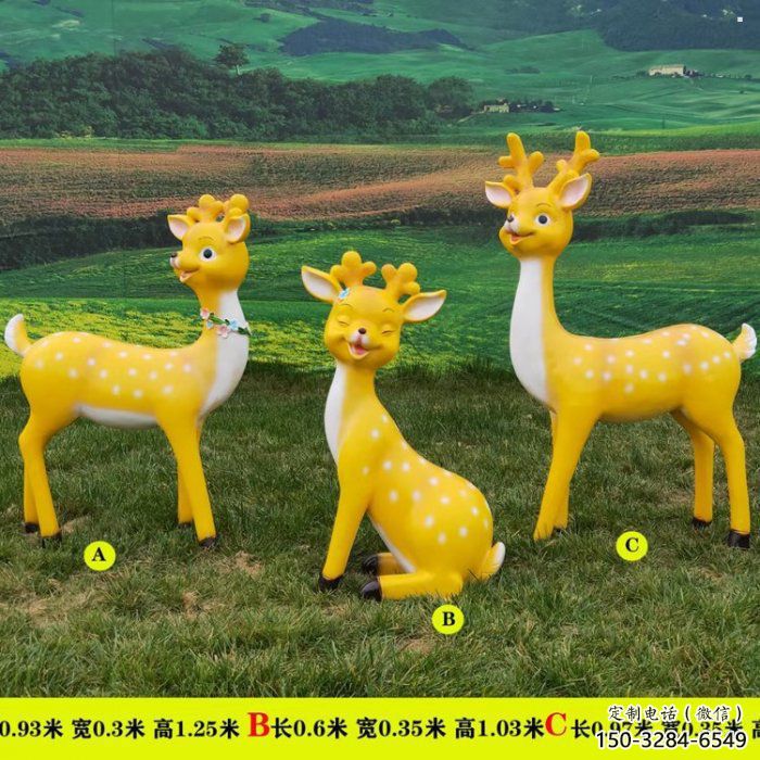小鹿雕塑生產(chǎn)，動(dòng)漫構(gòu)件，卡通小鹿雕塑通用