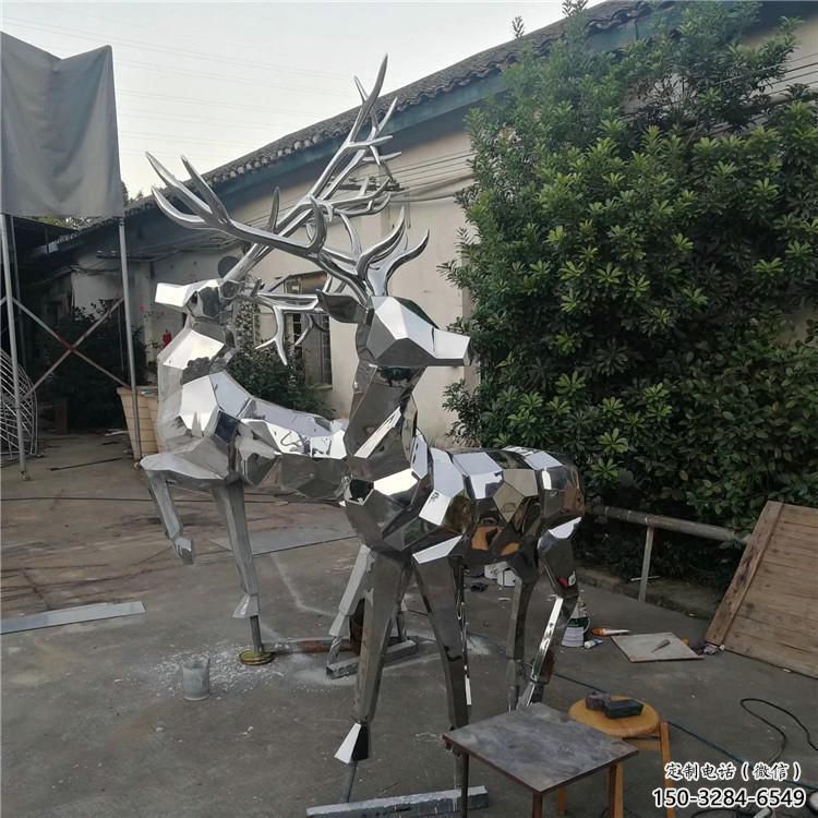室外小鹿雕塑展品，公園小品，切面小鹿雕塑供需