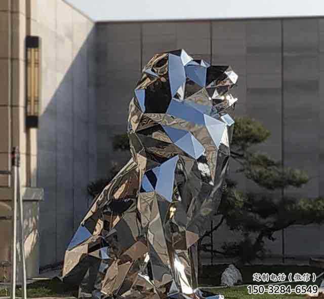 景觀獅子雕塑精選，陸地擺件，公園不銹鋼獅子雕塑精品