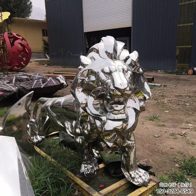 亮面獅子雕塑標準，廣場雕塑，不銹鋼獅子雕塑供給