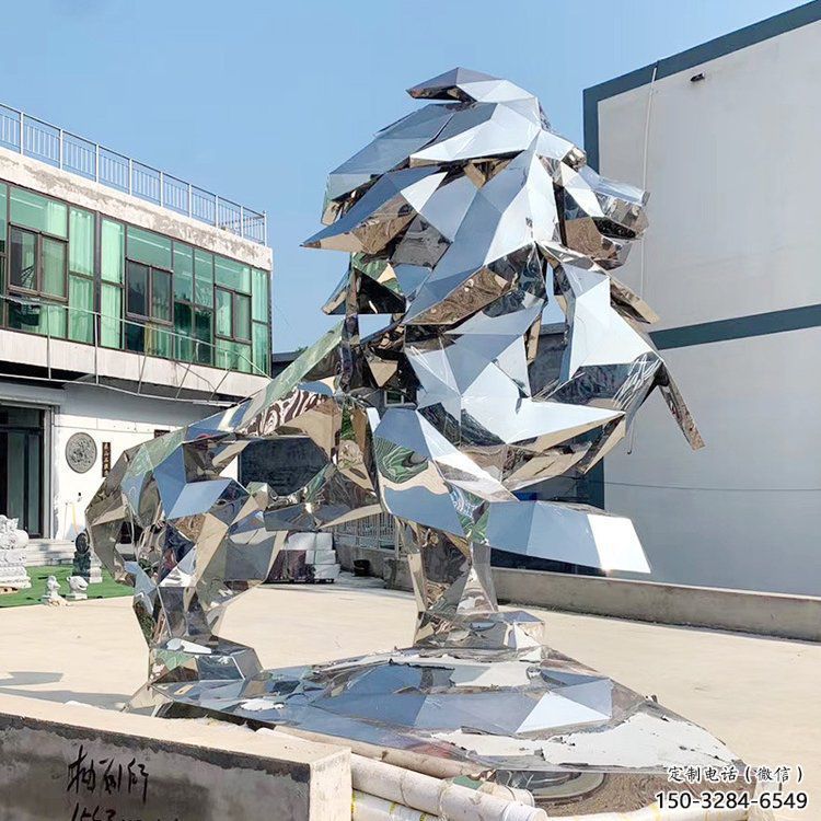 獅子雕塑服務商，景觀雕塑，不銹鋼獅子雕塑選定