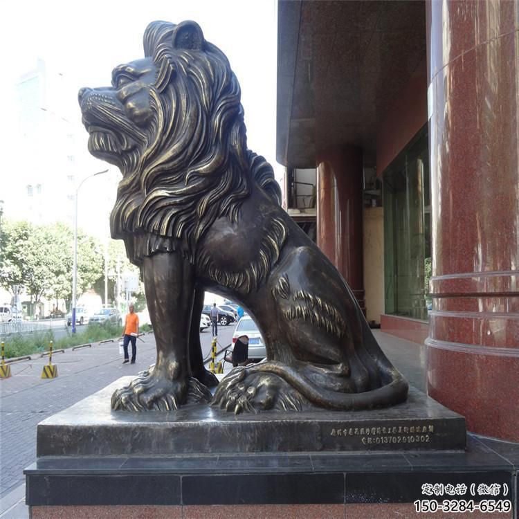 獅子雕塑定制制造，歐式風(fēng)格，蹲獅雕塑裝飾供給