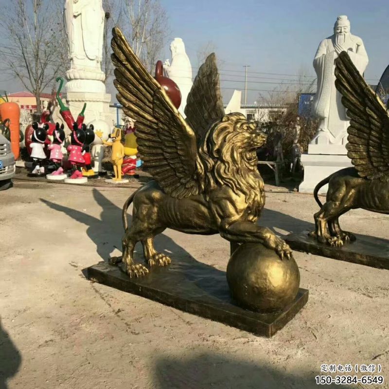 紀念獅子雕塑生產，廣場雕塑，飛獅雕塑展品