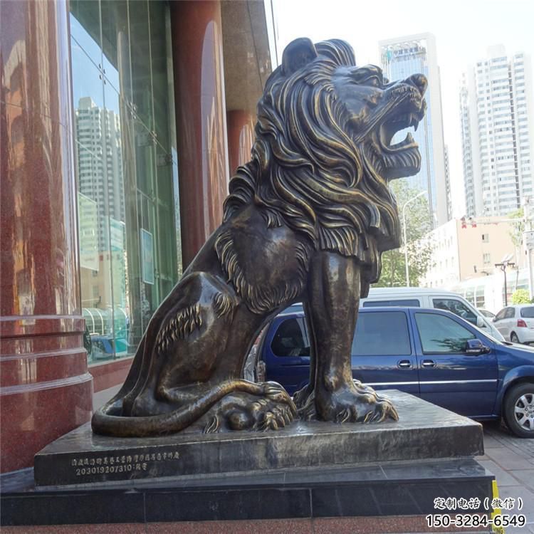 獅子雕塑訂做，城市雕塑，景觀趴獅雕塑制作