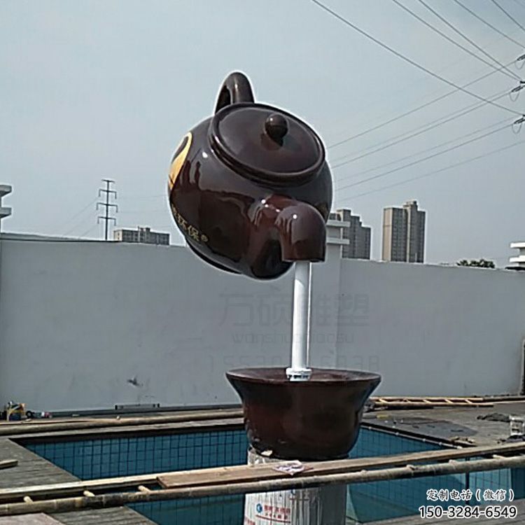 水景流水吊壺雕塑，中式工藝，懸空吊壺天壺雕塑制造商
