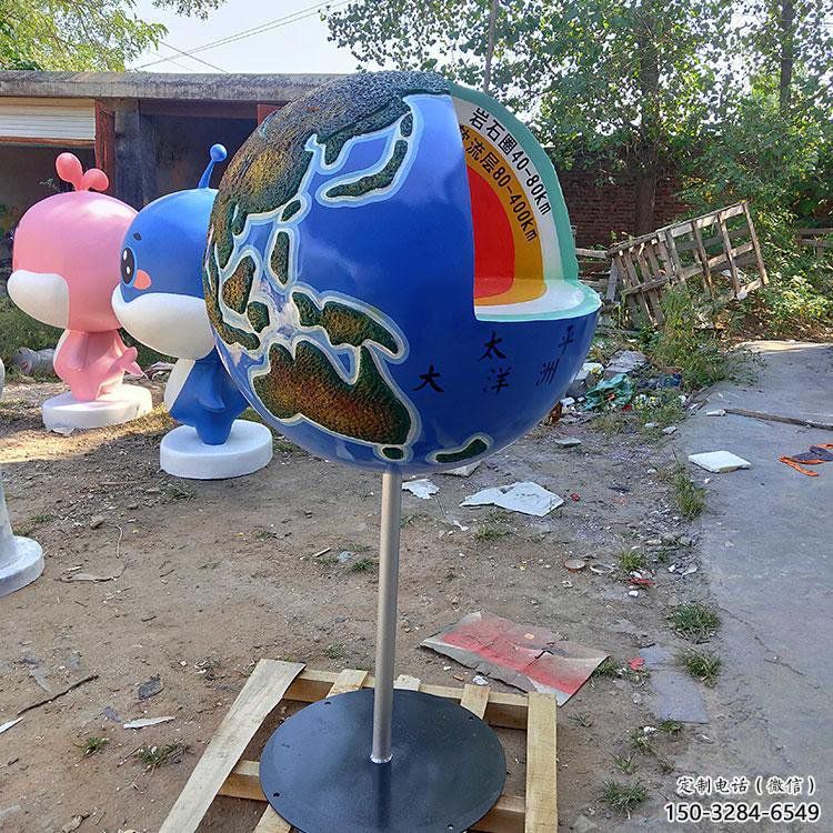地球雕塑展品，街頭雕塑，不銹鋼地球雕塑供需
