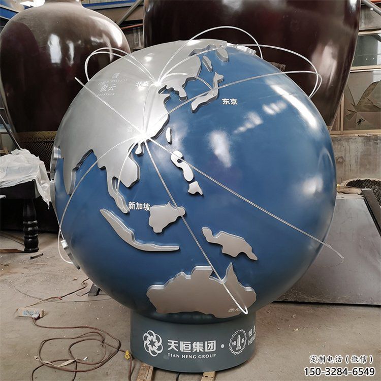 地球雕塑指用，白鋼構(gòu)件，不銹鋼地球雕塑廠家提供