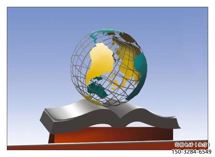 地球儀雕塑制造，街景小品，不銹鋼書籍地球儀雕塑優(yōu)價(jià)