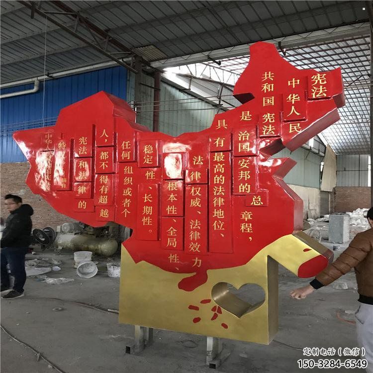 地圖雕塑制作，陸地擺件，不銹鋼地圖雕塑制造廠家