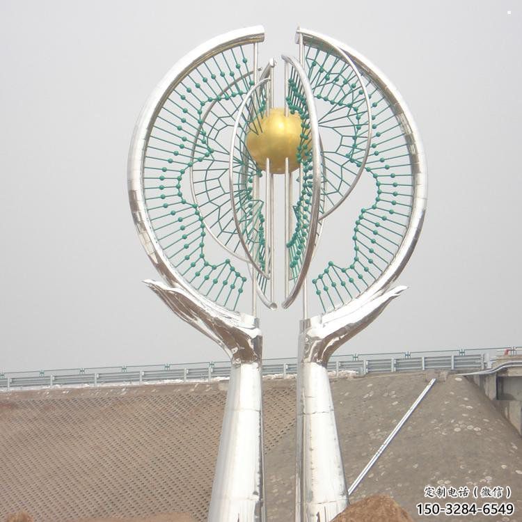 地球儀雕塑優(yōu)價(jià)，村標(biāo)概念，手托地球儀雕塑廠家精品