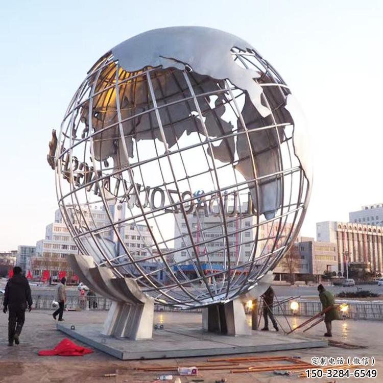 地球儀雕塑廠，校園雕塑，抽象現(xiàn)代地球儀雕塑定價(jià)