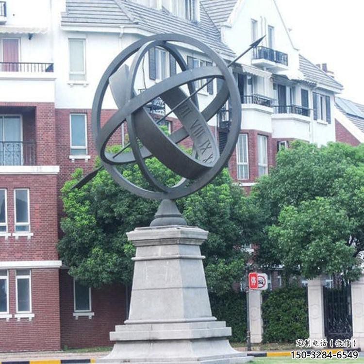 地球儀雕塑預(yù)定，小區(qū)擺件，現(xiàn)代地球儀雕塑精品