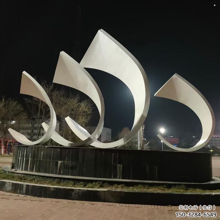 農(nóng)村帆船雕塑，烤漆景觀雕塑，抽象效果