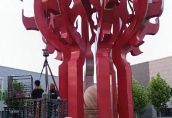 火球雕塑，精神堡壘火球雕塑落地展示