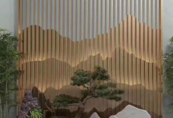 美陳裝飾景墻雕塑，背景墻美陳雕塑