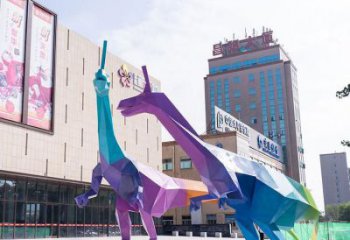 公共恐龍雕塑訂做，城市裝飾，景觀烤漆恐龍雕塑展品