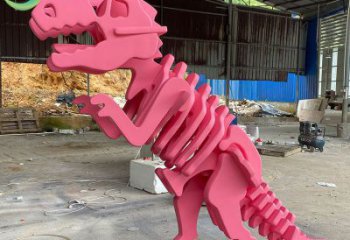 抽象恐龍雕塑提供，多彩藝術(shù)，中式恐龍骨架雕塑通用