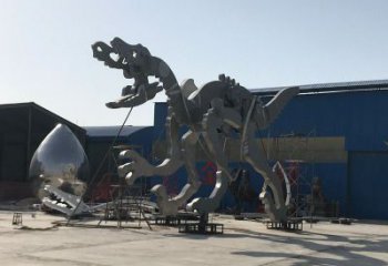 地產(chǎn)恐龍雕塑提供，露天雕塑，恐龍骨架雕塑生產(chǎn)