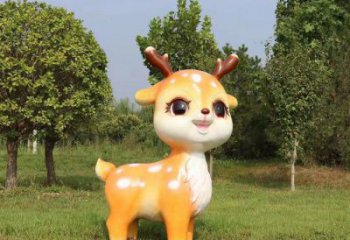 藝術(shù)小鹿雕塑優(yōu)選，城市裝飾，卡通小鹿雕塑訂做