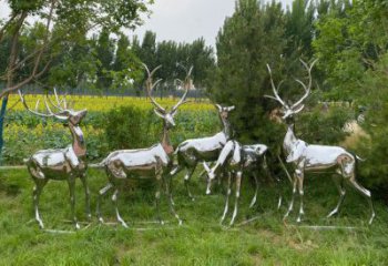 制造小鹿雕塑定價(jià)，地標(biāo)擺件，鏡面小鹿雕塑精選