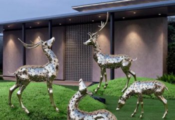 花片小鹿雕塑制造商，城市雕塑，公園鏤空小鹿雕塑觀賞型