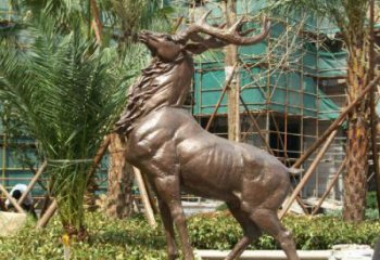 銅小鹿雕塑觀賞型，小區(qū)雕塑，小鹿銅雕塑優(yōu)價