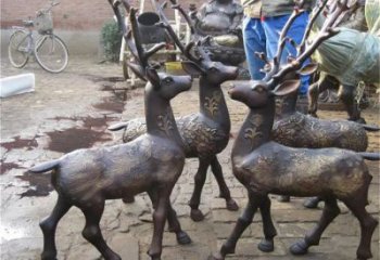 銅小鹿雕塑展品，花園小品，小鹿銅雕塑優(yōu)選