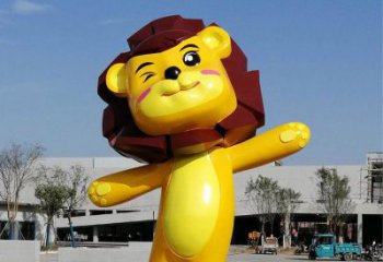廣場獅子雕塑，卡通動物景觀小品，商場美陳擺件