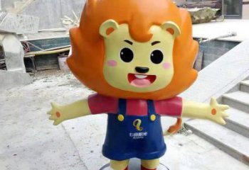 游樂場卡通獅子雕塑廠家，動物美陳景觀雕塑
