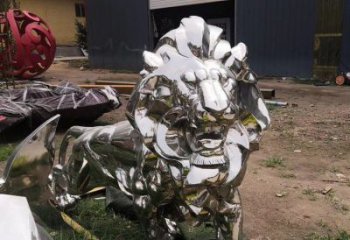 景觀獅子雕塑優(yōu)選，陸地?cái)[件，不銹鋼獅子雕塑供應(yīng)