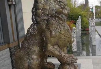 獅子鏤空雕塑優(yōu)選，城市裝飾，景觀不銹鋼獅子雕塑供給