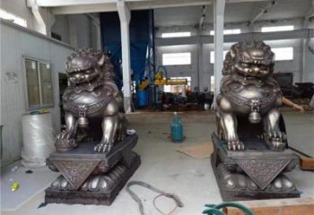 景觀獅子雕塑標(biāo)準(zhǔn)，鑄銅制作，景觀蹲獅雕塑優(yōu)價(jià)