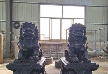 獅子雕塑擺件，動物擺件，景觀蹲獅雕塑選定