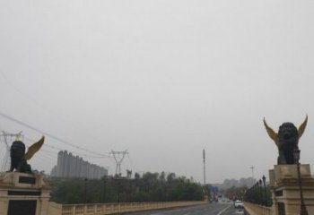 城市獅子雕塑常用，景觀小品，大型飛獅雕塑生產(chǎn)商