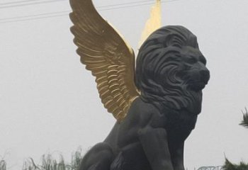 金屬獅子雕塑通用，城市雕塑，大型飛獅雕塑指用