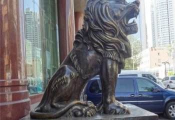 獅子雕塑訂做，城市雕塑，景觀趴獅雕塑制作