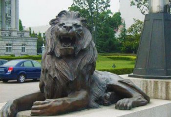 獅子雕塑定制，小區(qū)雕塑，建筑趴獅雕塑提供